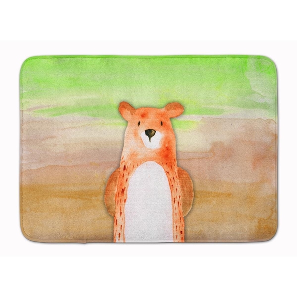 Jensendistributionservices Bear Watercolor Machine Washable Memory Foam Mat MI2552838 - main